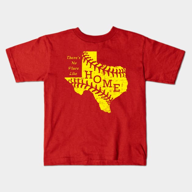 Vintage Home Texas State Softball Fastpitch Original Kids T-Shirt by TeeCreations